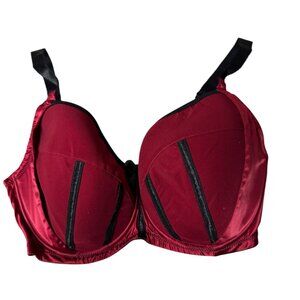 Parfait Charlotte Padded Full Busted Plunge Sexy Bra 6901 Red Black Size 32J